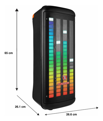 Bocina Bluetooth 8puLG Doble Kaiser Msa-0109 Ksr-link Usb Rg