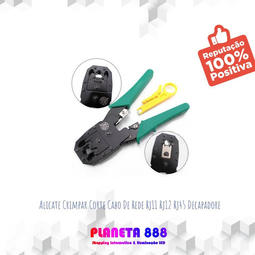 Alicate Crimpar Cabo Rede Crimpador Rj45 E Rj11 + Brinde 