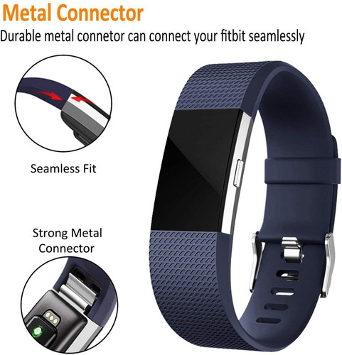 Imagen 4 de 10 de Mallas De Reloj Fitbit Charge 2 Hr / 3 Unidades / Talle S