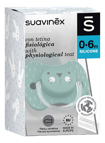Chupones Fisiologico Silicon 0 A 6 Meses 2pzas Suavinex Color Verde Claro Período De Edad 0-6 Meses