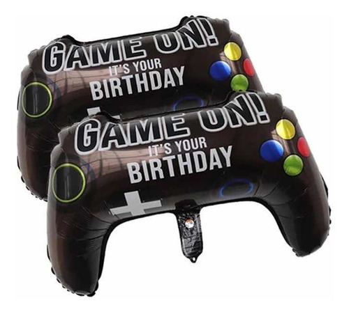 Globos Metalizados Gamer 65 X 39 Cm - Universo Magico 