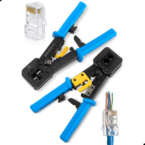 Alicate P/ Crimpar Cortar Limpa Fio P/ Rj45 Rj12 Rj11 - Dex