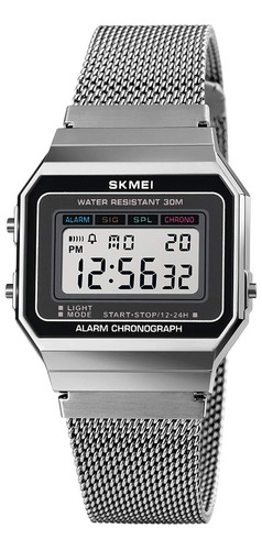 Reloj Digital Deportivo Cuadrado Unisex Impermeable Con Luz