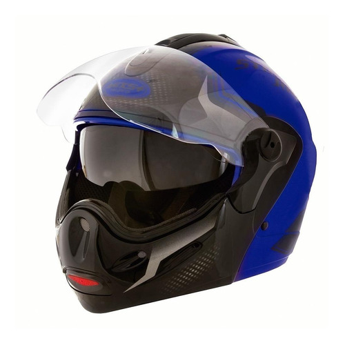 Capacete para moto  escamoteável Mixs  Captiva  azul street rider tamanho 58 