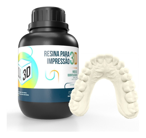 Imagem 1 de 5 de Resina Pro - Dental - Branca - Loja 3d - Dlp/lcd - 500g