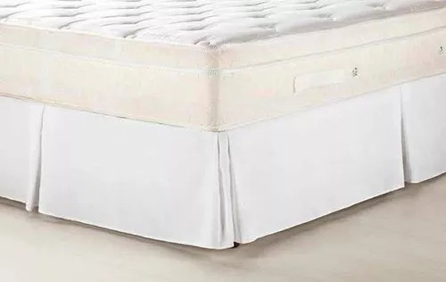 Saia Para Cama Box Microfibra Branco King Protetor