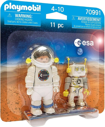 Playmobil Duo Pack Astronauta Esa Y Robot Robert
