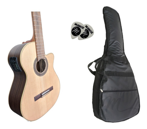 Guitarra Fonseca 40kec Eq. Con Afinador Funda Accesorios