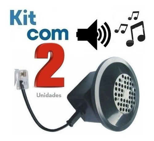 Imagem 1 de 5 de Amplificador Campainha Auxiliar Chamadas P/ Telefone Kit C/2