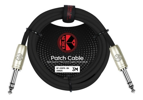 Cable Plug 1/4 Trs Kirlin Ap-209pr 3m Estereo Balanceado