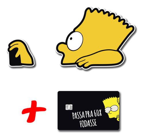 Adesivo Bart Simpson Dirigindo Sem Boné + Brinde