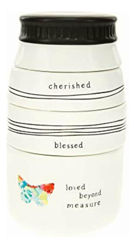 Cherished Blessed Loved Beyond Measure Juego De 4 Vasos