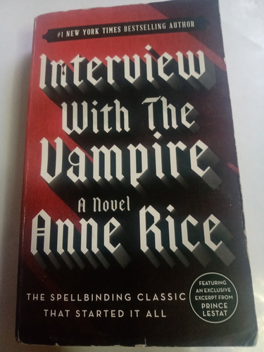 Libro Interview With The Vampire Entrevista Vampiro Inglés