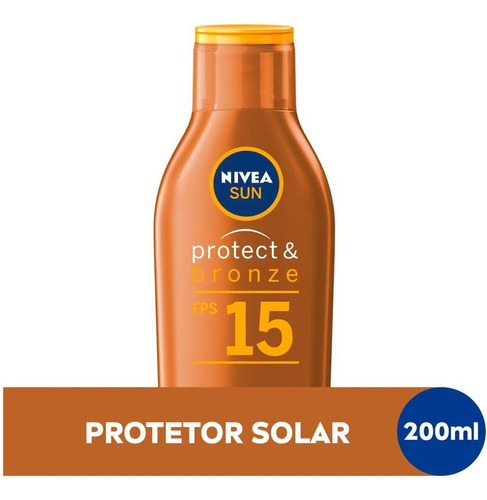 Nivea Sun Protect & Bronze protetor solar bronzeador Fps15 200ml