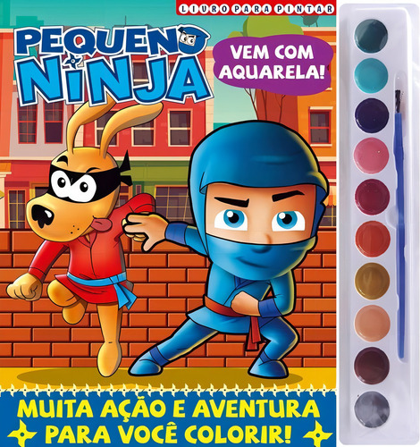 Pequeno Ninja livro para pintar, de On Line Editora. Editorial IBC - Instituto Brasileiro de Cultura Ltda, capa mole em português, 2021