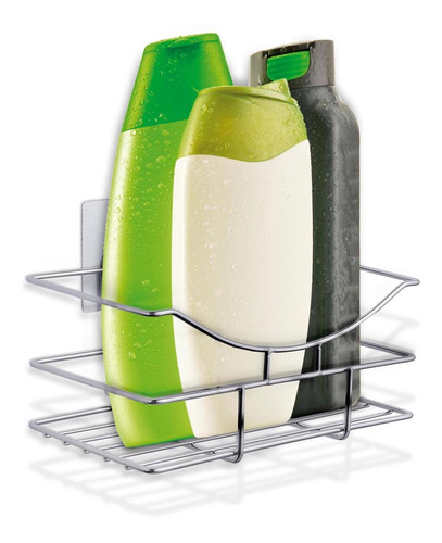 Imagem 2 de 3 de Porta Shampoo Em Aço Inox Com Fixação Adesiva Kala 867772