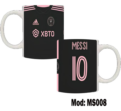 Taza Messi Inter De Miami Cerámica Personalizada Mod Ms 008