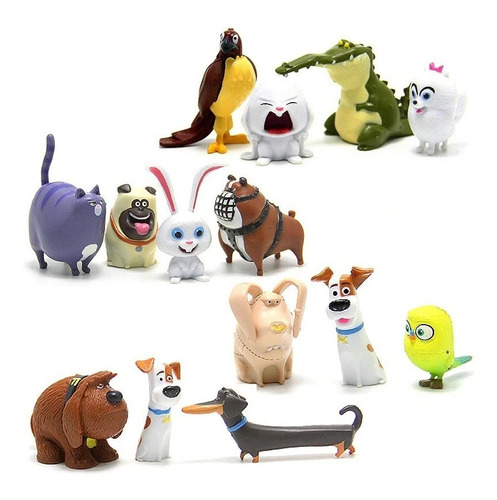 Figuras Tipo La Vida Secreta De Tus Mascotas Set Por 14 Uni 