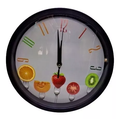 Reloj Pared Cocina 25 Cm Analógico Diseño Microcentro