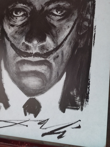 Dibujo Auto Retrato Salvador Dali Firmado