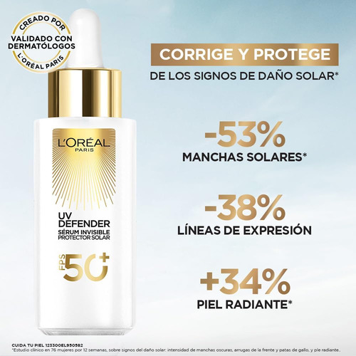 Sérum Protector Solar Invisible Fps 50 Anti Manchas Y Lineas