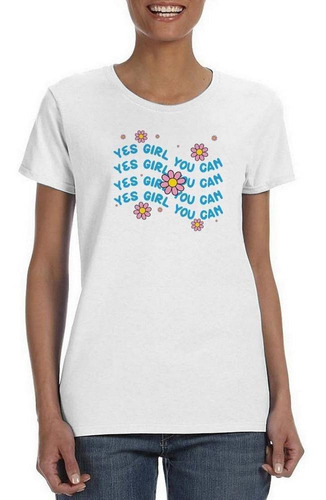 Playera Yes Girl You Can
