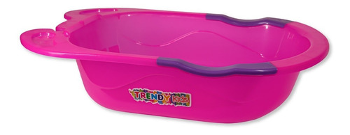 Bañera Tina Para Bebé Trendy Kids Ergonómica Con Desagüe Color Rosa