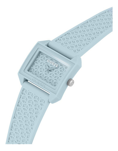 Reloj Mujer Guess Dama Silicona Mod Pop Azul Correa Agua Bisel Agua Fondo Agua