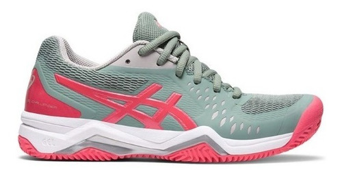 Tenis Asics Gel Clay/mujer/tenis/voley/squash/gris/rosado