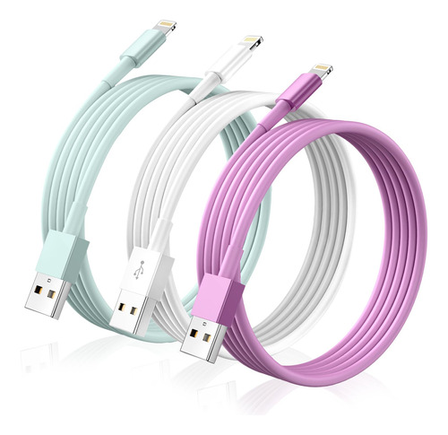 Cable Carga Para iPhone 3 Lightning 6 Pie Rapida Usb 14 13 X