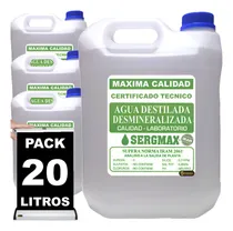 Comprar Agua Destilada Ultrafiltrada Uso Técnico Laboratorio X 20lts