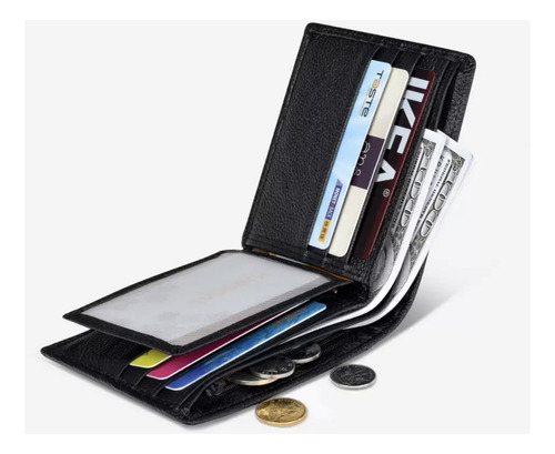Cartera Caballero Piel Wallet Carteras Para Hombre Billetera