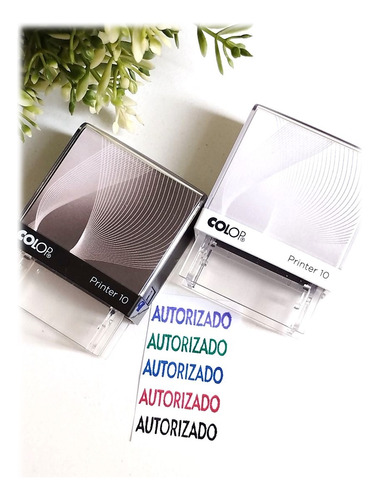 Sello Autorizado Personalizado Colop C10 G7 27x10mm C/tapa 