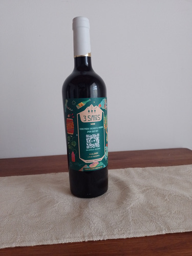 Vino 3 Sapas Malbec 2020 Gran Reserva 750ml