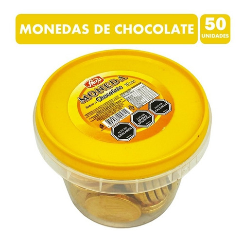 Monedas De Chocolate Fruna (envase Con 50 Unidades)