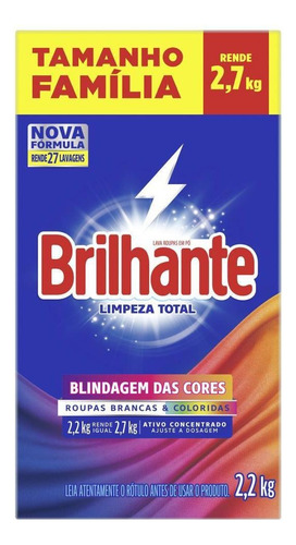 Brilhante Sabão Em Pó Limpeza Total Roupas Brancas E Colorid