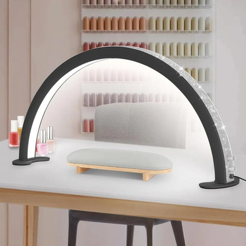 Lampara Led De Mesa Arco Media Luna Ideal Estetica Uñas Negr