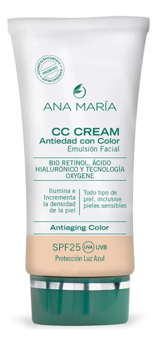 Cc Cream Antiedad Con Color Tono Claro