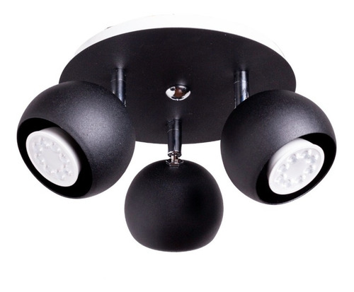 Imagen 9 de 9 de Plafon Spot Bocha 4 Luces Movil Bl - Ng Movil Apto Led