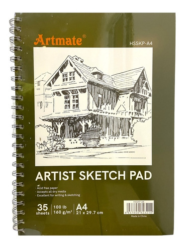 Cuaderno Artmate Bocetos A4 29.7 X 21cm 35 Hjs 160grs C/esp