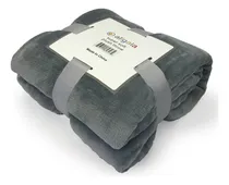 Comprar Manta De Flanela Gris Oscuro, Suave Y Ligera Color Gris Oscuro Diseño De La Tela Rayas