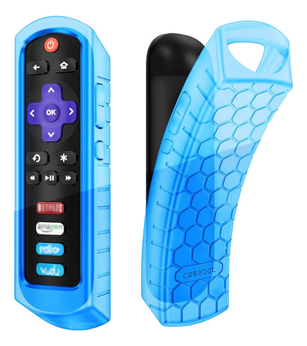 Funda Protectora Mando Roku Steaming Stick 3600r Silicona Azul Cielo