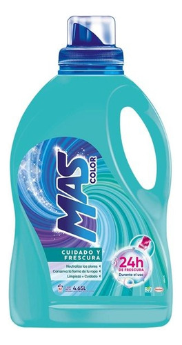 2 Pzas Detergente Líquido Mas Color Frescura Intensa 4.65 L