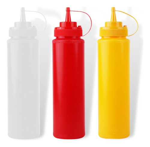Mostacero Botella Para Catsup 950 Ml (juego De 6 Pzs)