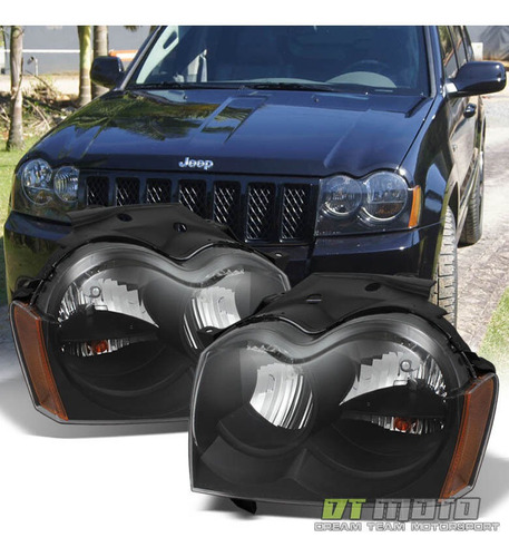 Par Faros Negro Jeep Grand Cherokee Laredo 2005 All