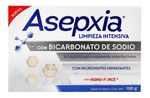 5 Un Asepxia Jabón Bicarbonato X 100grs Antiacné Grasitud