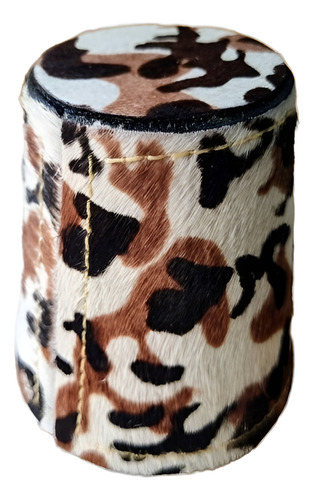 Cachos De Cuero, Animal Print 1 Vaso Y 5 Dados