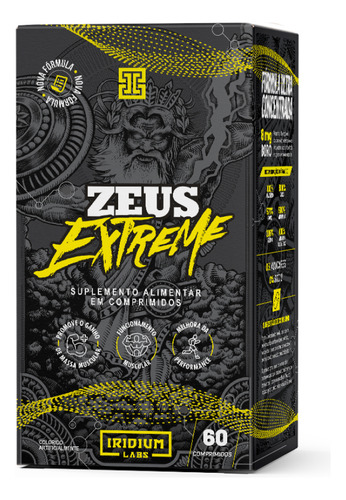 Zeus Extreme - Zma / Pré Hormonal / Testosterona - 60 Comps Sabor Sem sabor