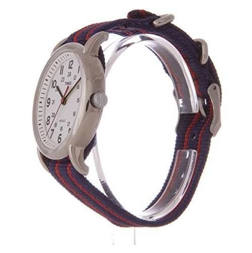 Reloj Timex Weekender Unisex De 38 Mm Con Carcasa Plateada E