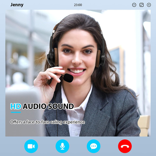 Usb Headset Arama With Microphone Noise Cancelling
